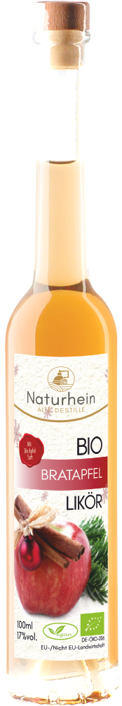Bio Bratapfel Likoer, mit 20% Bio Apfelsaft