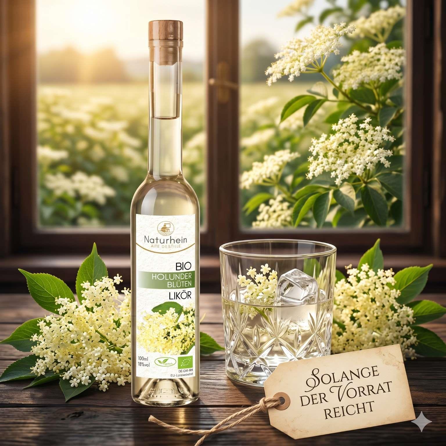 Bio Holunderblüten-Likör – aromatisch blumig & frisch