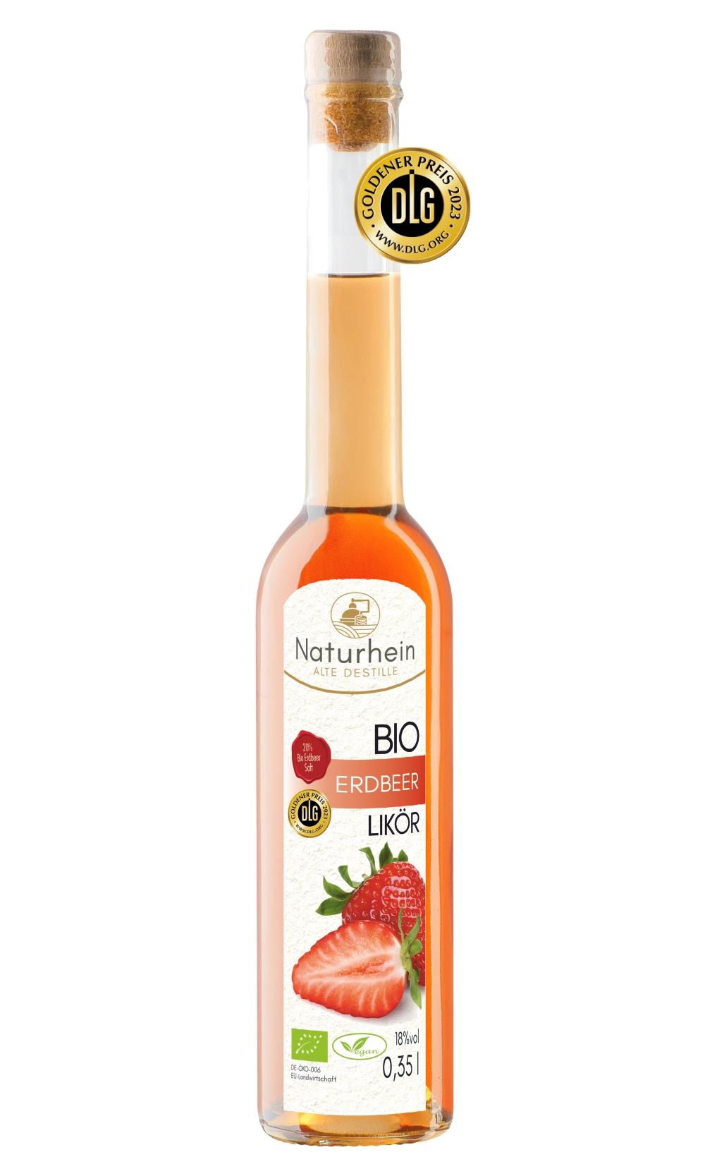 Bio Erdbeer Likör – harmonisch fruchtig-aromatisch mit 20 % Bio Saft
