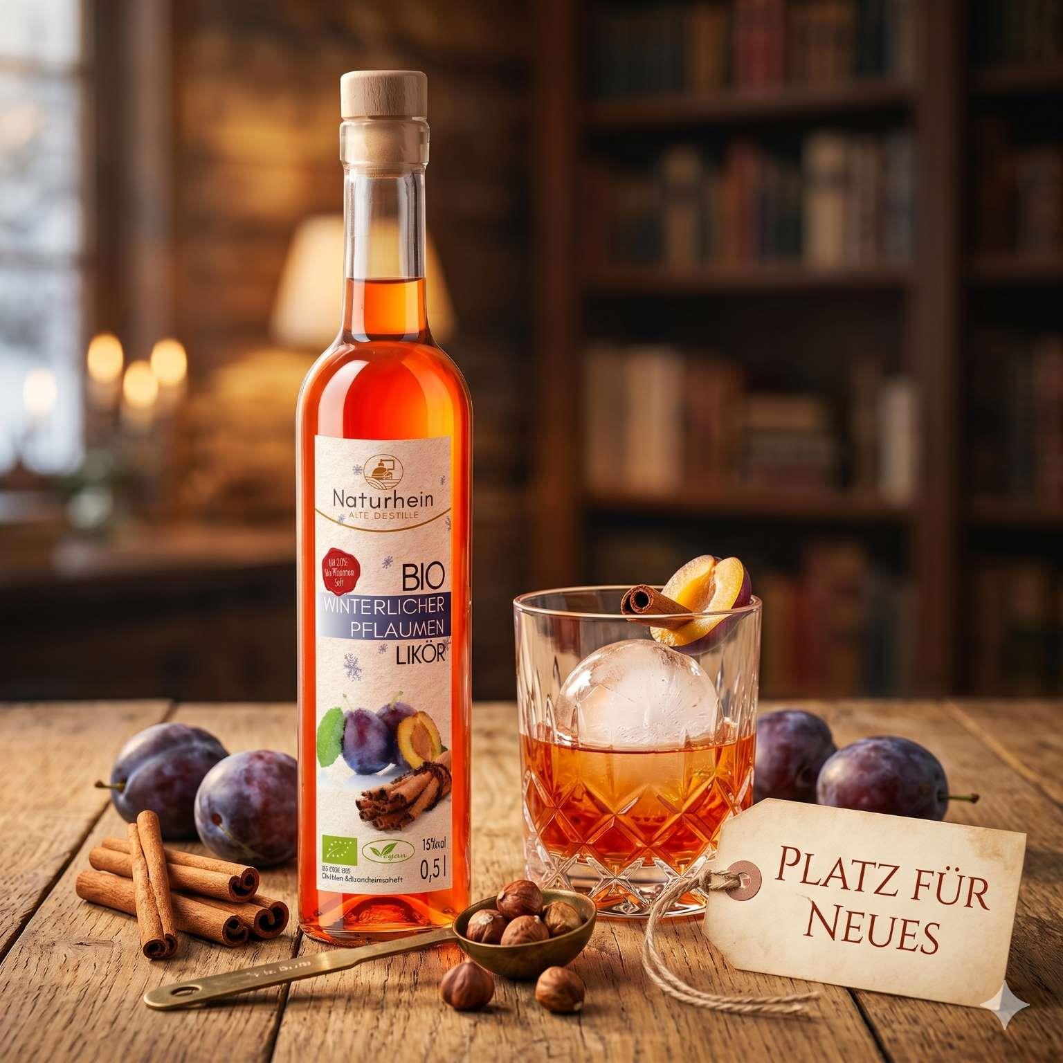 Bio Pflaumen-Zauber: Likör mit Zimt & 20% Bio Pflaumensaft